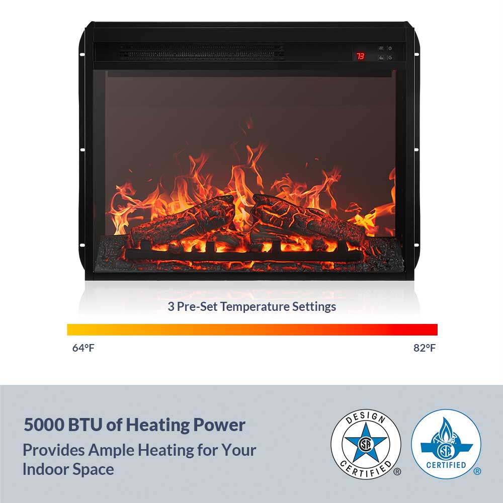 23" Electric Fireplace Insert
