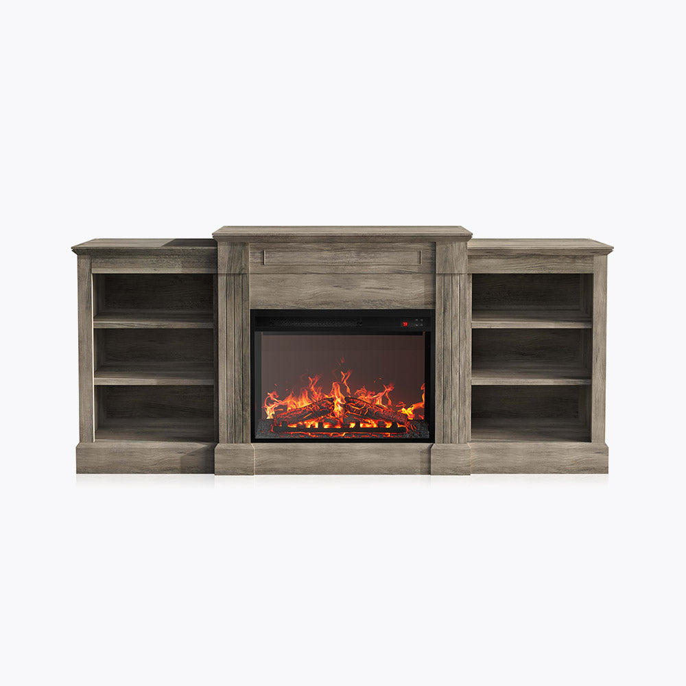 Lenore 66" Glass Door Electric Fireplace TV Stand