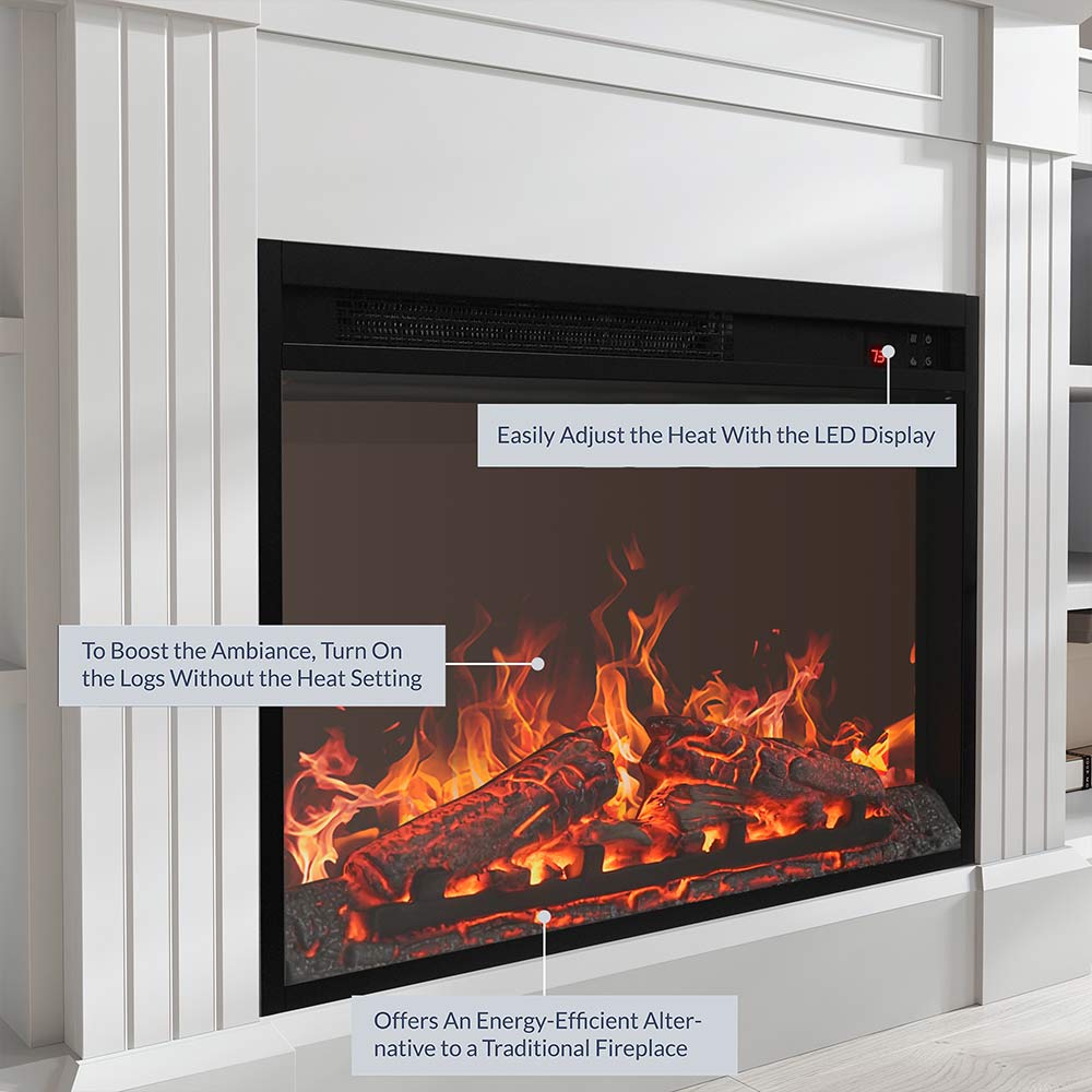 Lenore Modern TV Stand with Fireplace for 65+ Inch TV