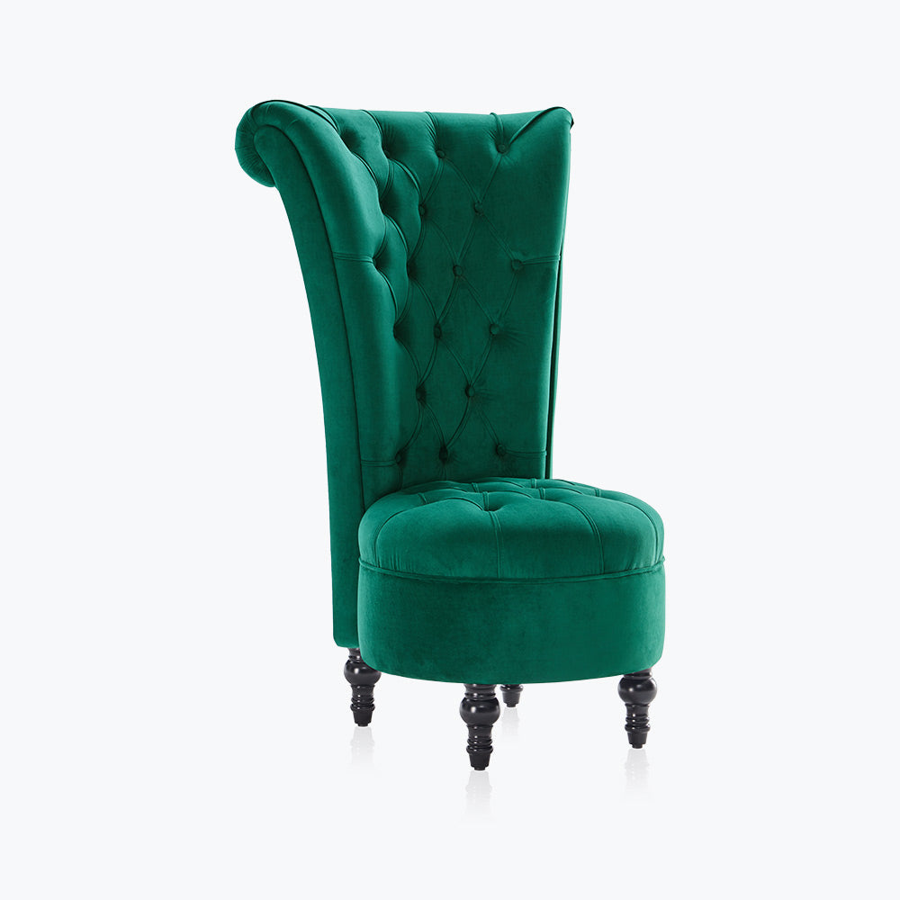 Tufted High Back Accent Chair