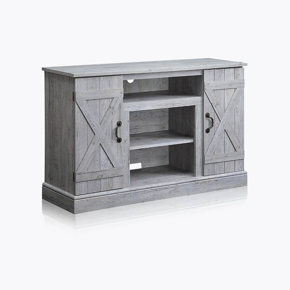 Veropeso 47" Barn Door Farmhouse Fireplace TV Stand