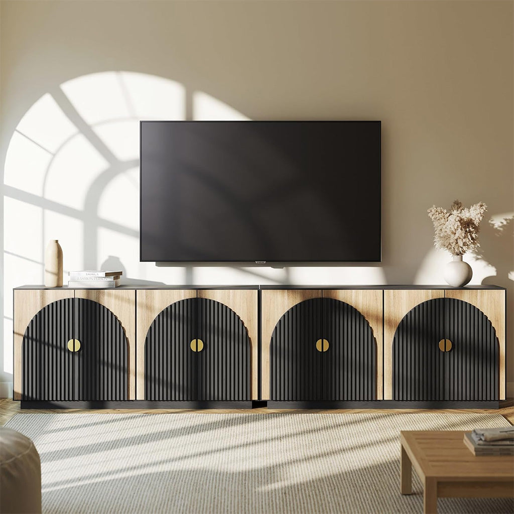 65 Inch Symmetrical Arc Accent Sideboard