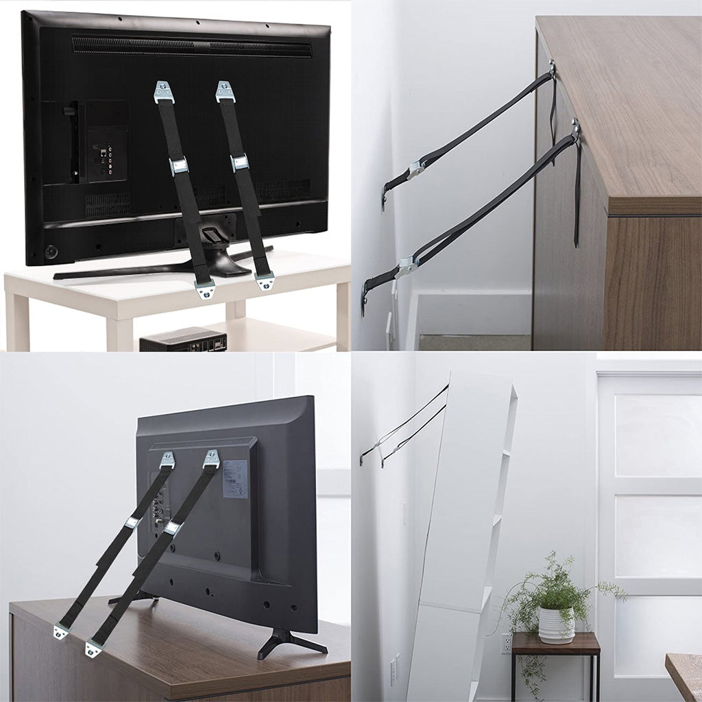 Adjustable TV and Furniture Anti-Tip Straps