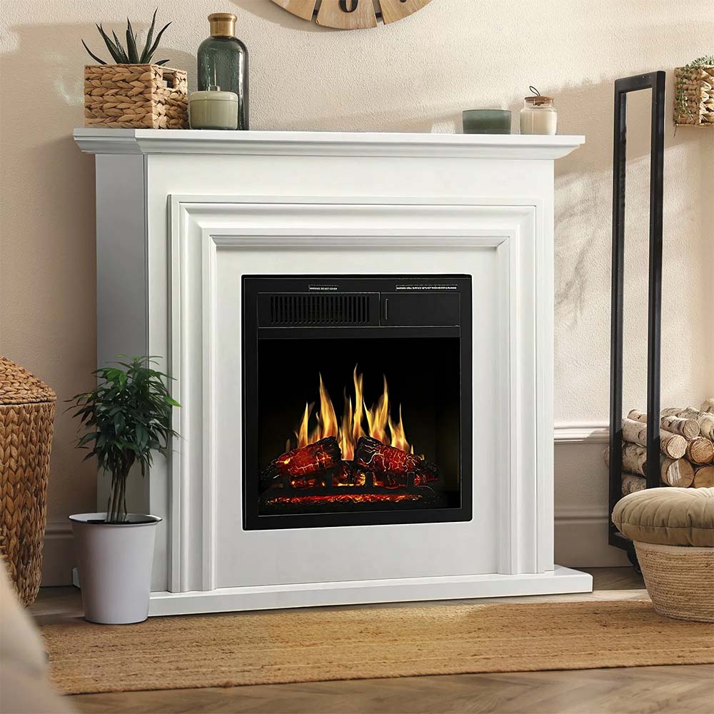 Style Selections 48-in W popular Iron Oak Infrared Quartz Electric Fireplace NIB SHIPS