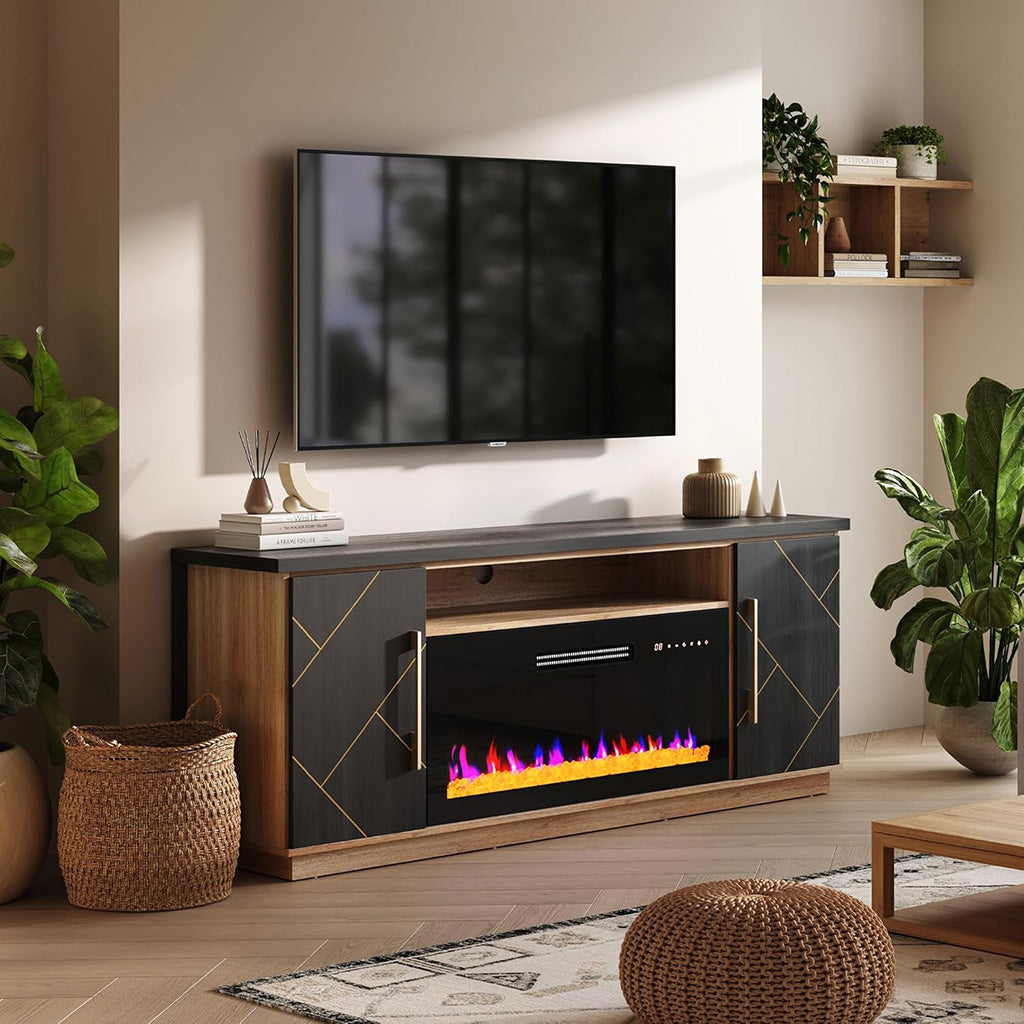 Elegant Entertainment Center with 36 Electric Fireplace Heater