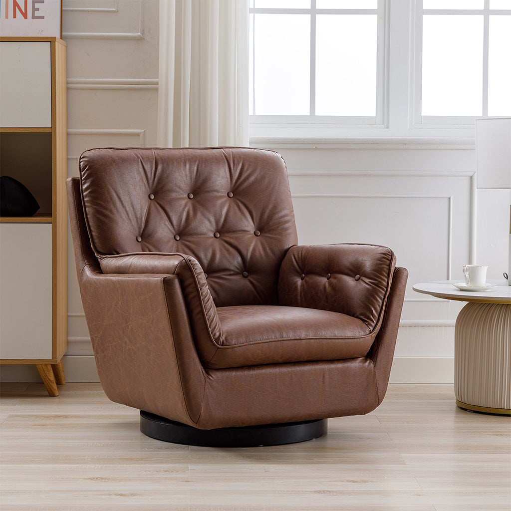 Modern Tufted Swivel Club Chair