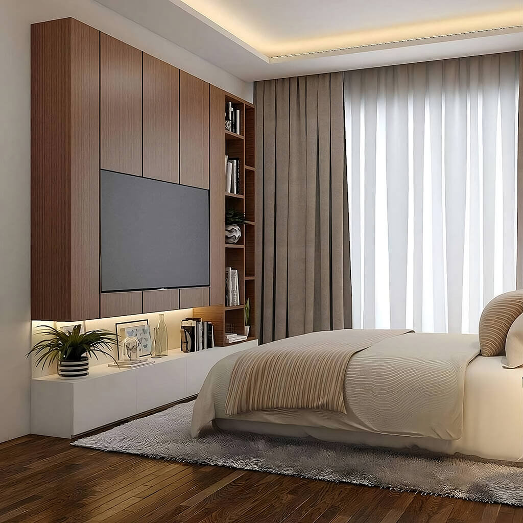 Sleek Bedroom TV Unit