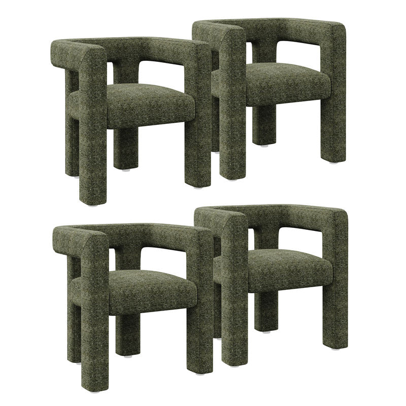 Lisbon Bouclé Upholstered Barrel Accent Chair (Set of 4)