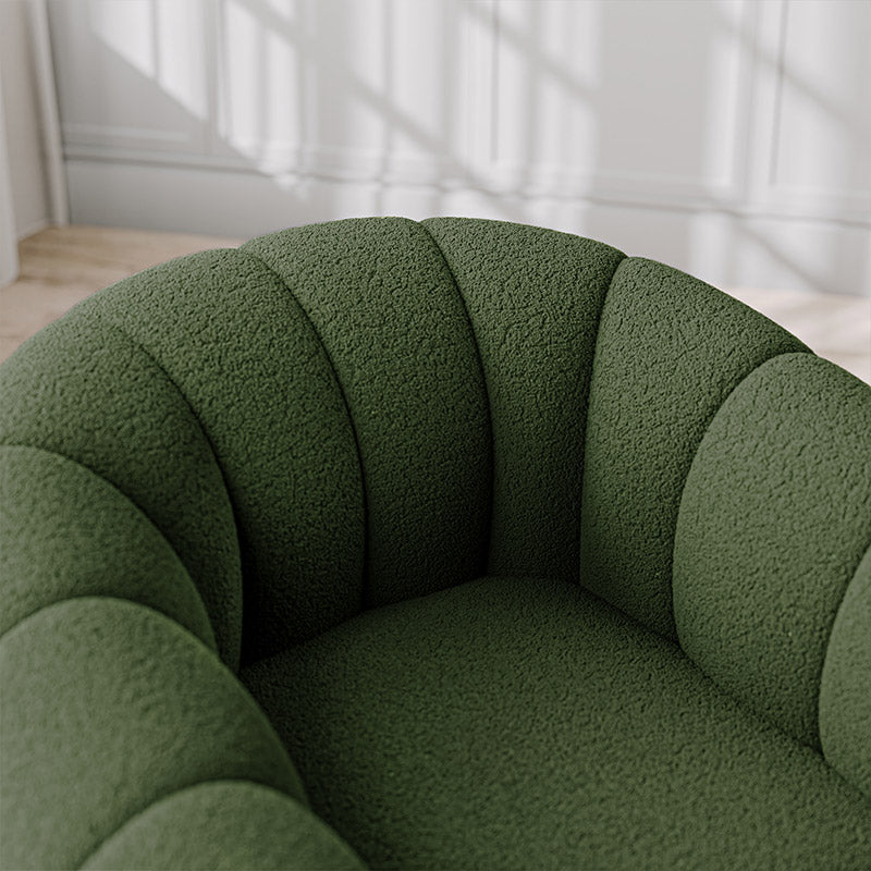 Franco Velvet Swivel Barrel Accent Chair