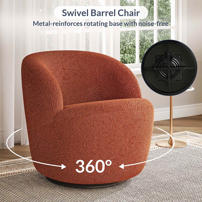Slate Swivel Barrel Chair