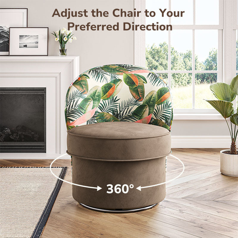 Grove Floral Swivel Accent Chair