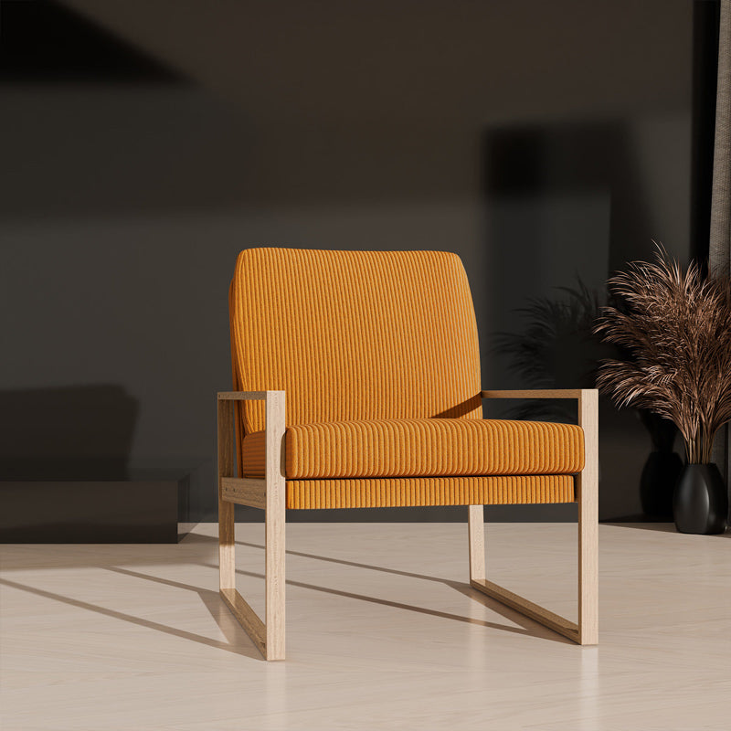 Jakob Mid-Century Modern Corduroy Accent Chair