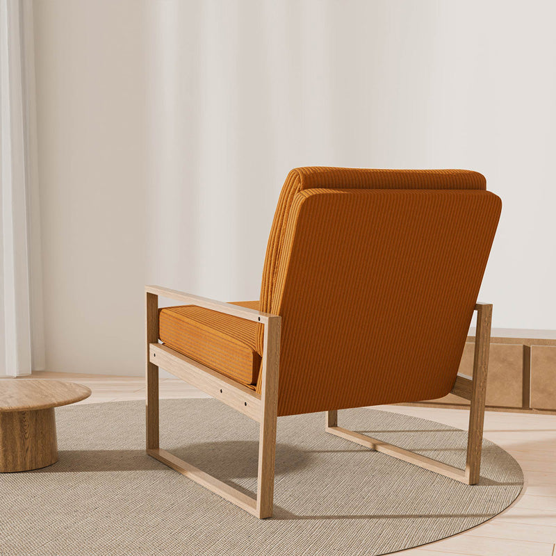 Jakob Mid-Century Modern Corduroy Accent Chair