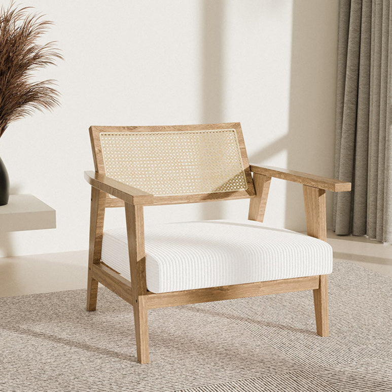 Mid-Century Modern Cane Back Accent Chair