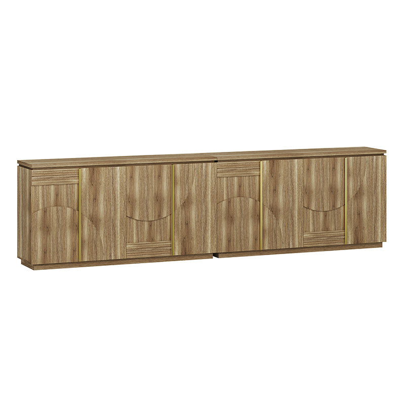 Belleze Set of 2 63" Modern Sideboards with Arched Geometric Doors