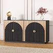 Symmetrical Arc Accent Sideboard Large Console for 65 Inch