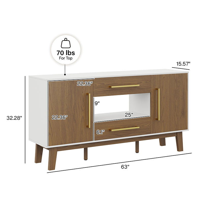 Tristan 63'' Mid Century Modern Sideboard