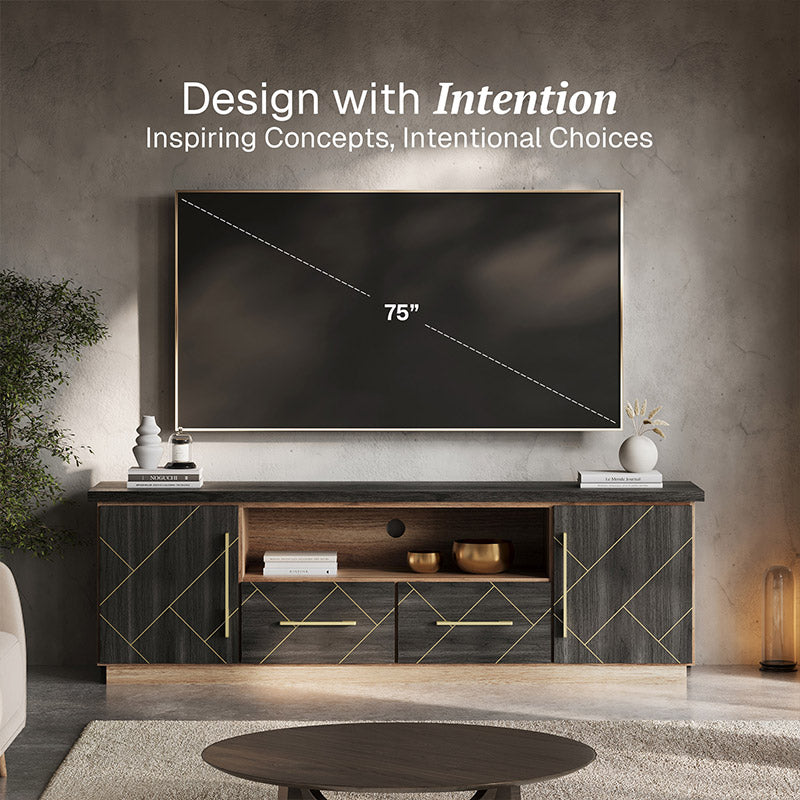 70 Inch Wooden Long TV Stand
