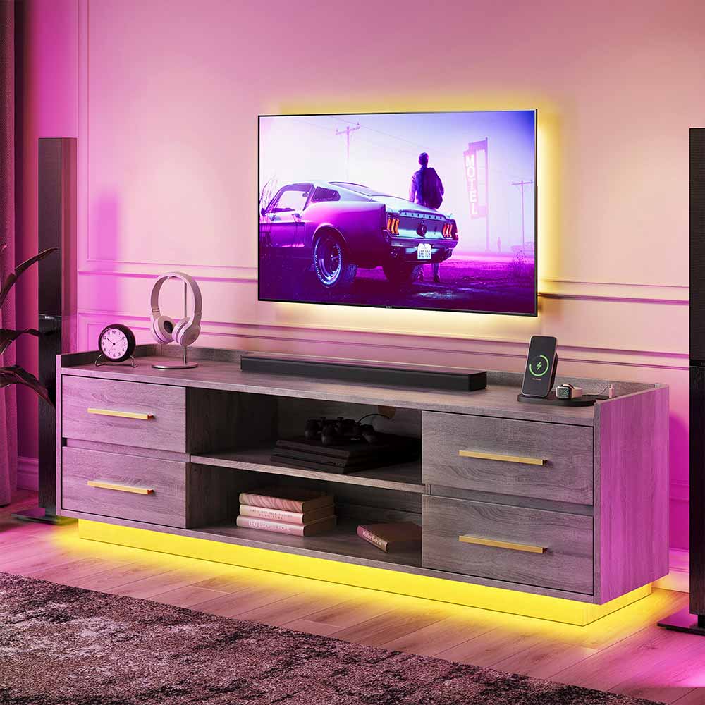 Entertainment Center for 75 inch TV TV Console White