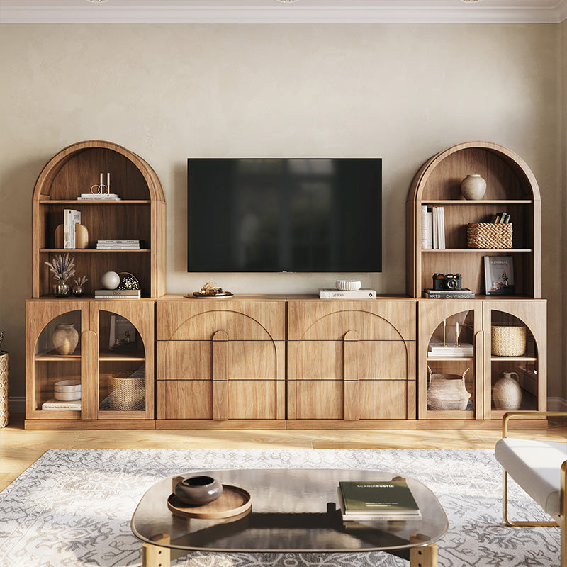 Bijou Modern Arched Entertainment Center Wall Unit (4-Piece)