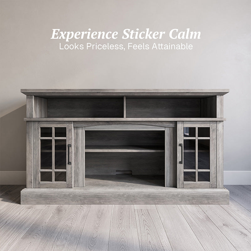 Astorga 58" Modern Farmhouse Fireplace TV Stand
