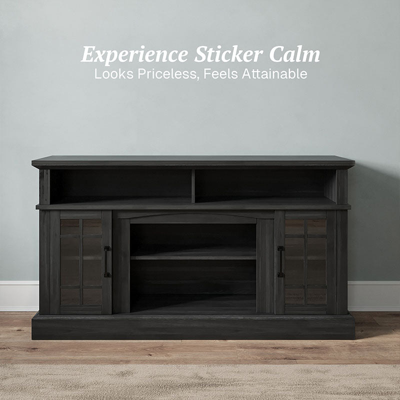Astorga 58" Modern Farmhouse Fireplace TV Stand