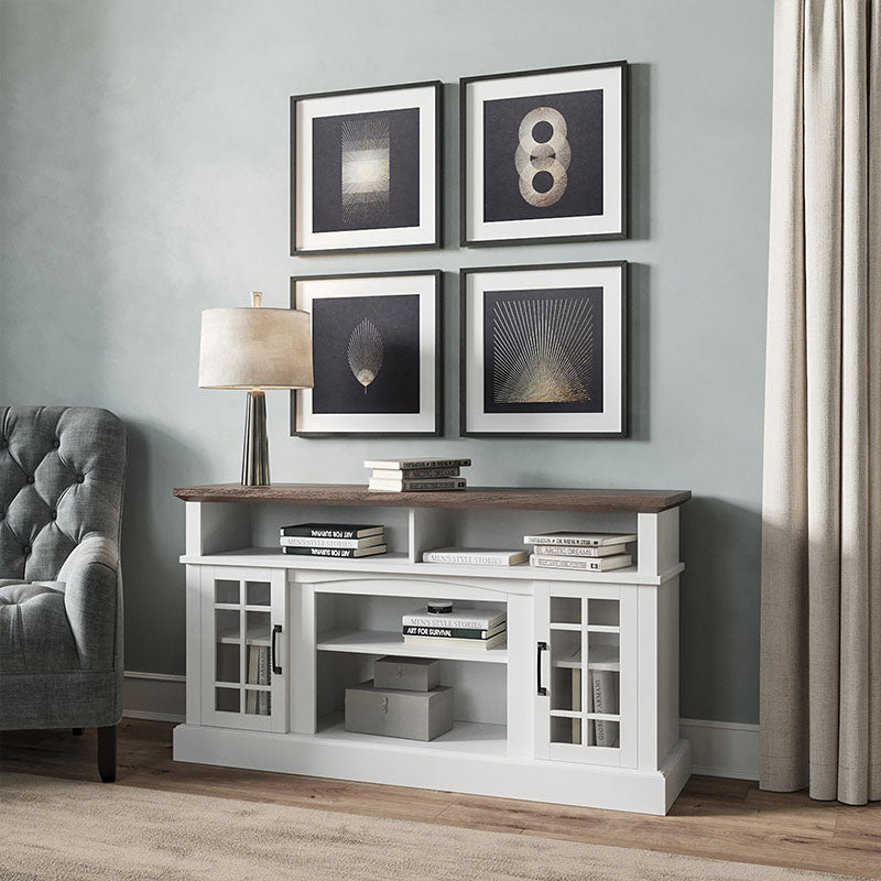 Astorga 58" Modern Farmhouse Fireplace TV Stand