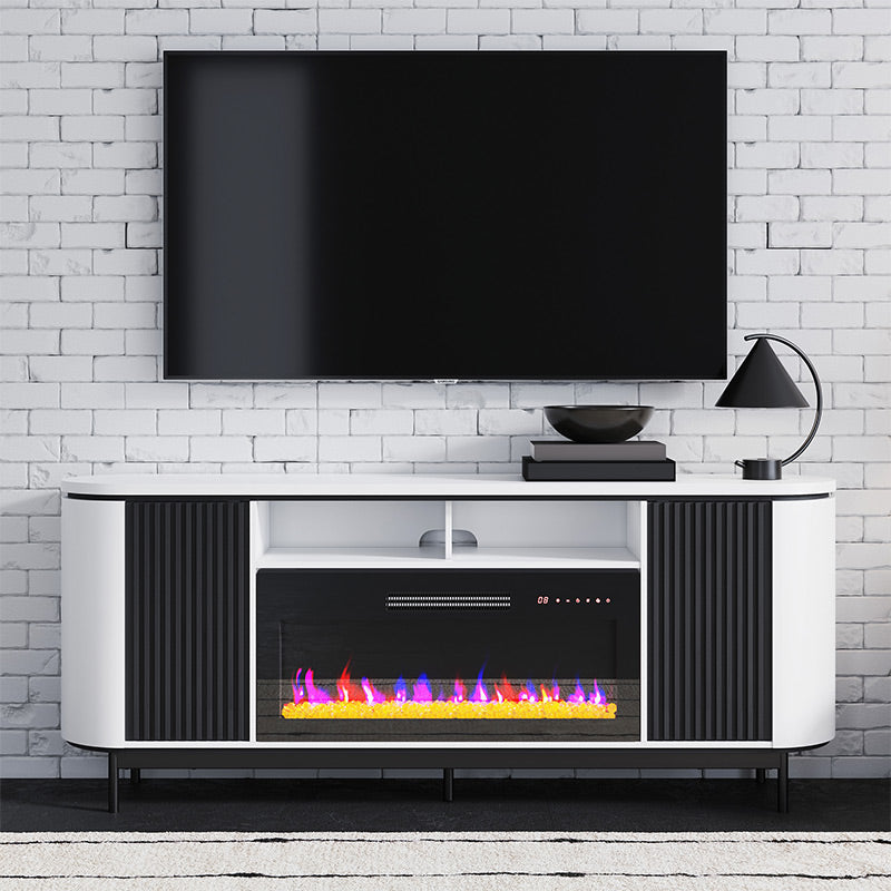 76" TV Stand with 36" Electric Fireplace for TVs up to 85"