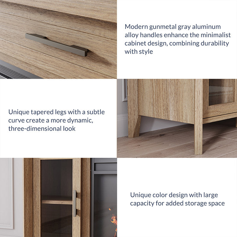 74 Inch Rustic TV Stand with 48