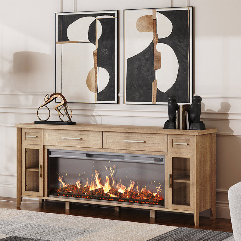 74 Inch Rustic TV Stand with 48