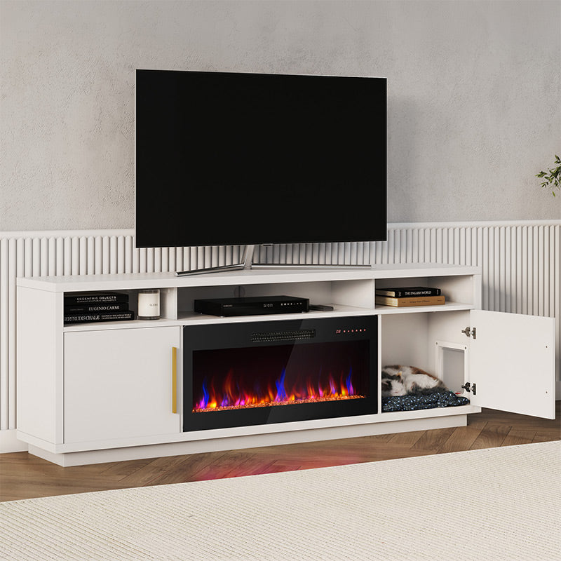 79" Fireplace TV Stand With LED Light for TVs Up to 85"