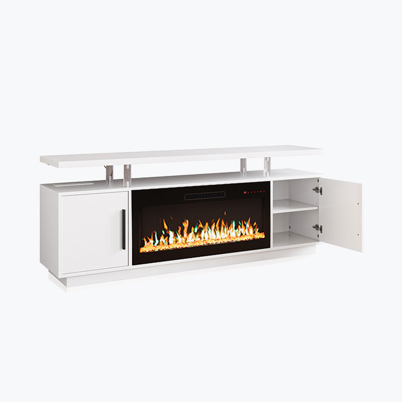 Avenue Modern Electric Fireplace TV Stand for 75+ Inch TV