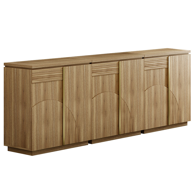 Belleze Set of 3 31" Modular Sideboards with Geometric Arched Doors