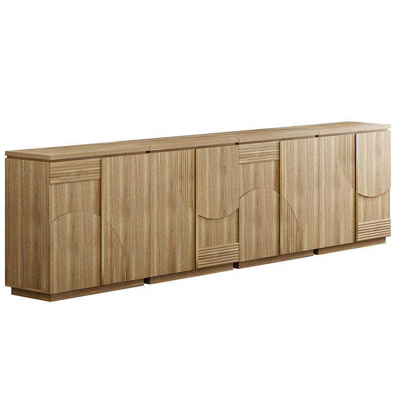 Belleze Set of 4 31" Modular Sideboards with Geometric Arched Doors