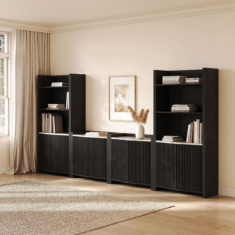 Delphi Fluted Modular Entertainment Center (6-Piece)