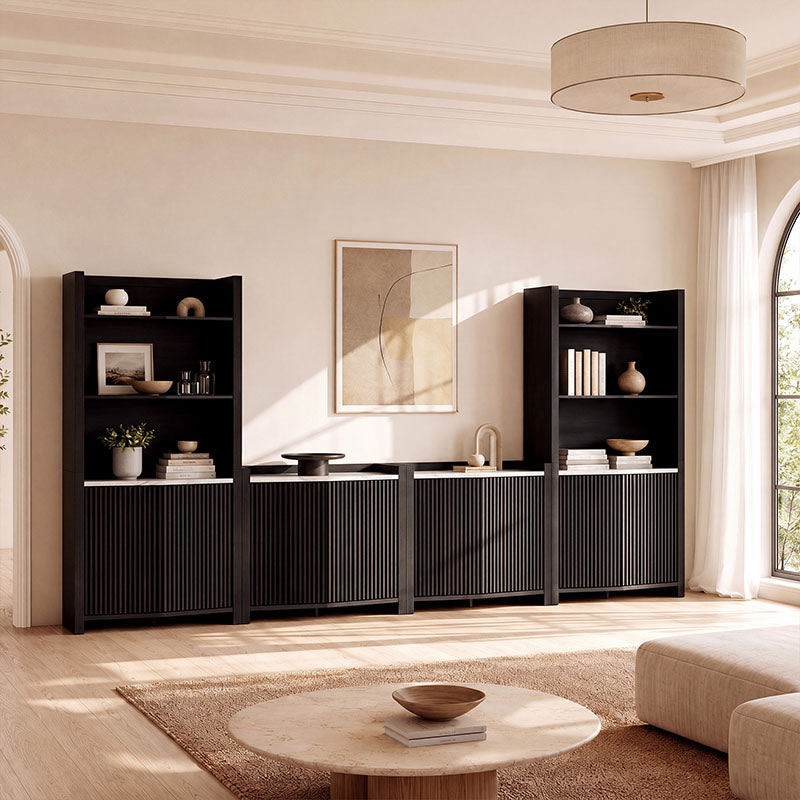 Delphi Fluted Modular Entertainment Center (6-Piece)