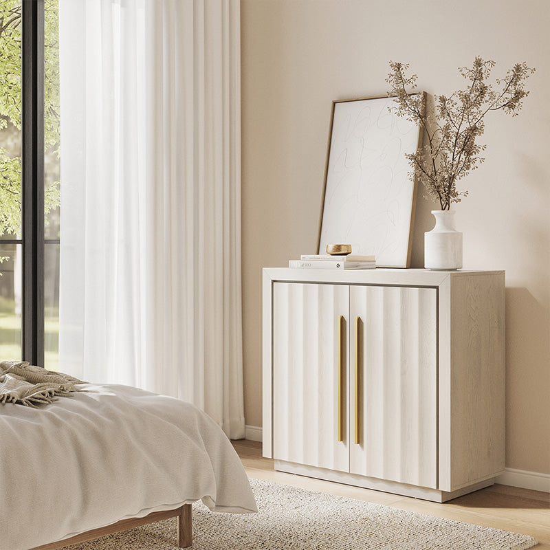 Libra Set of 4 Modern Sideboard With Compartments & Adjustable Shelves