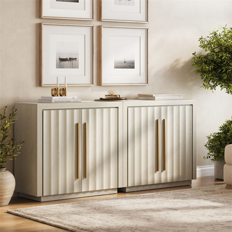 Libra Modern White Small Sideboard (Set of 2)