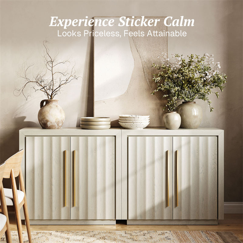 Libra Modern White Small Sideboard (Set of 4)