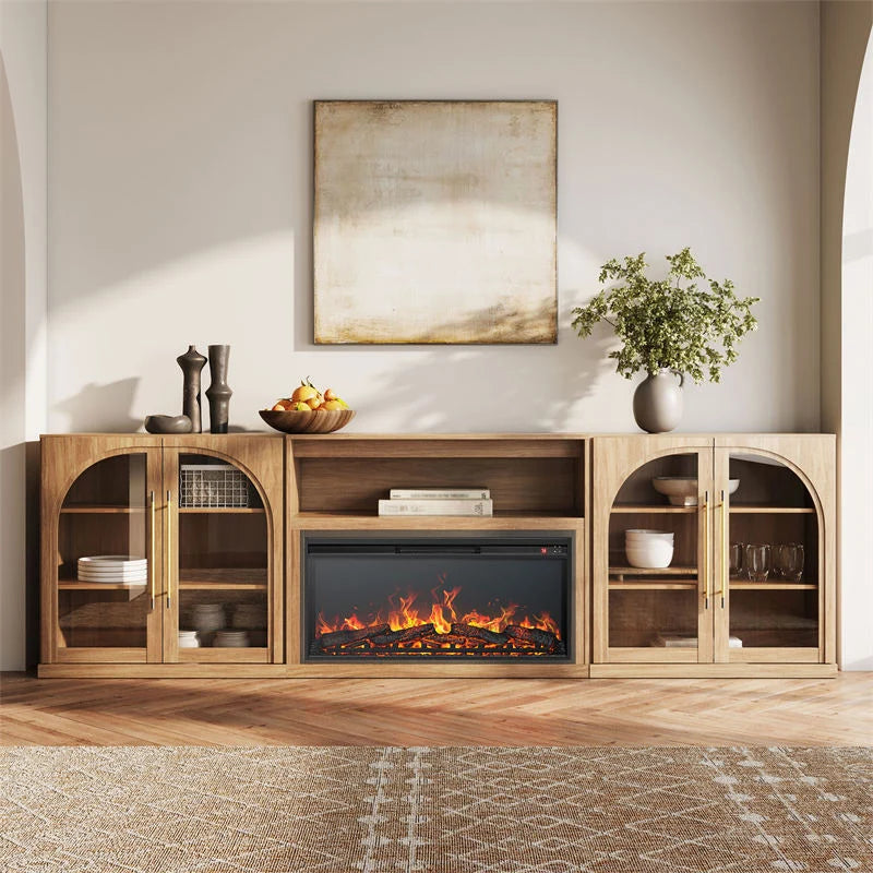 Jagger 168" 5-Piece Modular Fireplace Wall Entertainment Center
