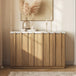 Ava 47" Faux Marble Top Fluted Sideboard Buffet Cabinet