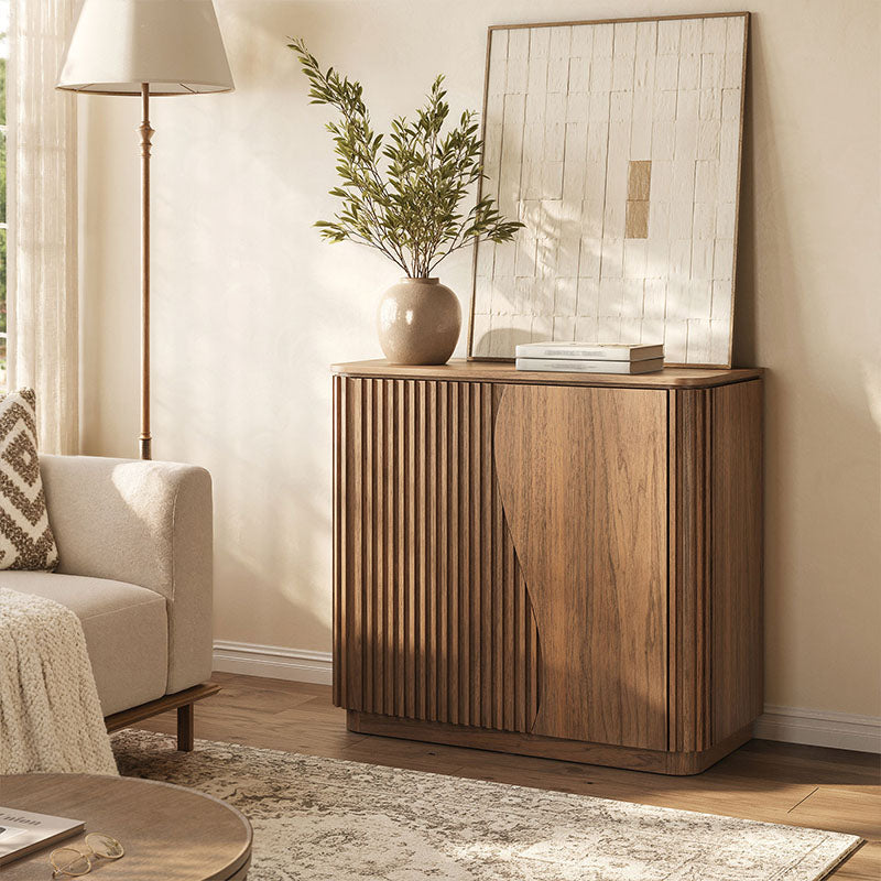 Simms 35" Modern S-Shaped Fluted Sideboard