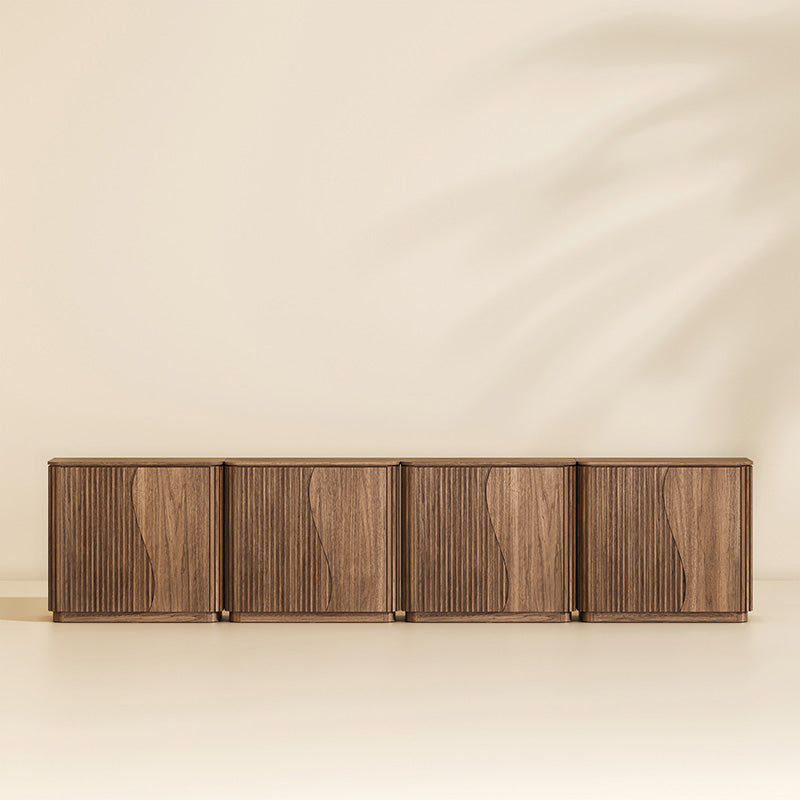 Simms 35" Modern S-Shaped Fluted Sideboard (Set of 4)