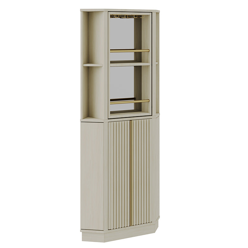 68" Tall Corner Bar Storage Cabinet