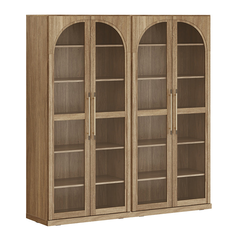 Jagger Set of 2 67" Glass Display Cabinets with 4 Adjustable Shelves