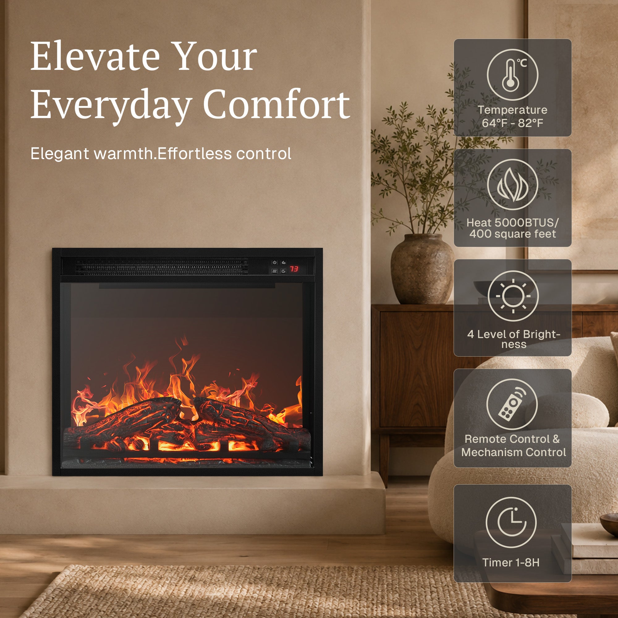 18" Fireplace Heater