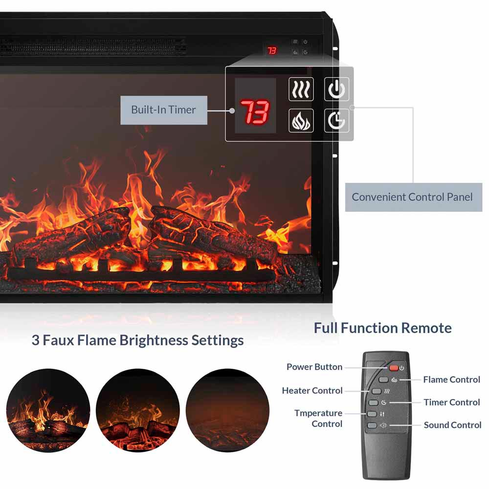 Best Electric Fireplace Insert | Realistic Electric Fireplace
