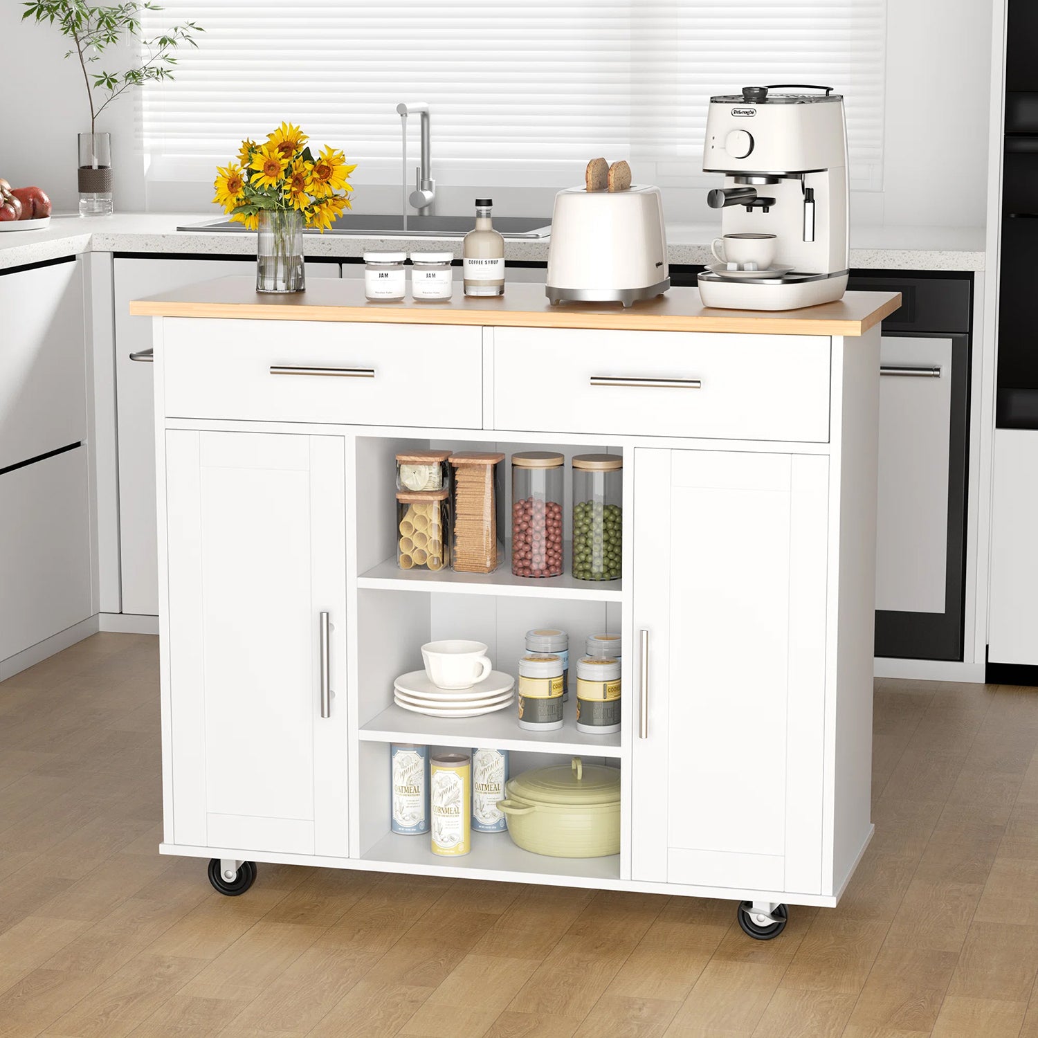 A-white-filled-kitchen-island