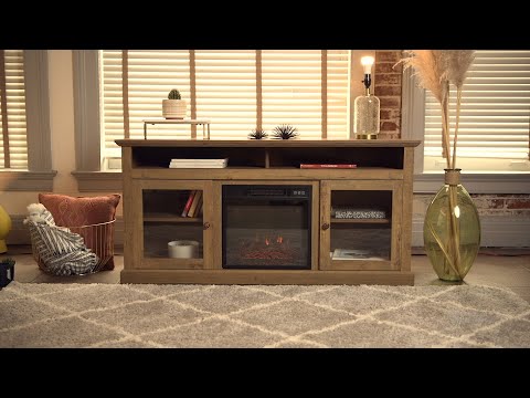 Cayman Modern Fireplace TV Stand for 65+ Inch TV