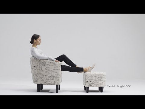 Lydia Chair with Ottoman Set